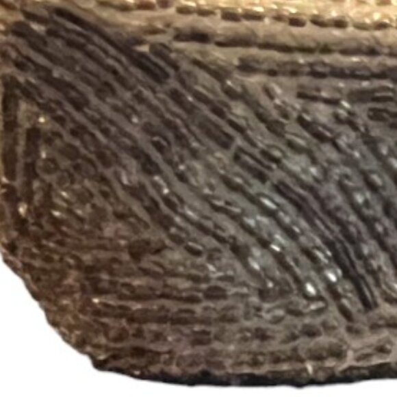 RARE Vtg Beaded Slipper Coin Purse Lipstick Holder Zippered Silk Lining Japan 5" - Picture 7 of 11